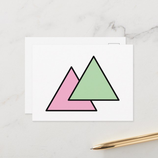 Two triangle chain postcard (Front/Back In Situ)