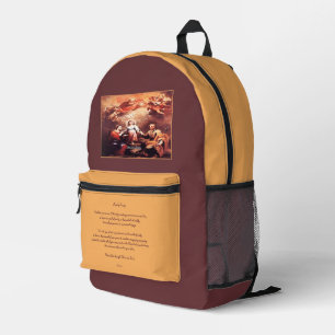 Two Trinities with Family Prayer Printed Backpack
