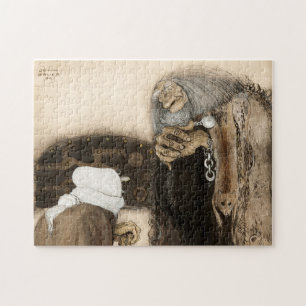 Two Trolls, 1909 by John Bauer Jigsaw Puzzle