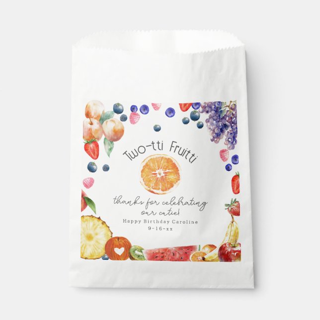 Two-tti Fruitti Cutie Fruit Birthday Favour Bag (Front)
