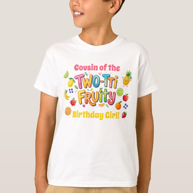Two-tti Fruity 2nd Birthday Party T-Shirt (Front)
