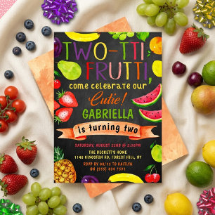 Two-tti Frutti 2nd Birthday Invitation
