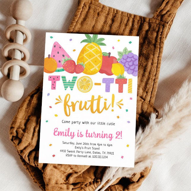 Two-tti Frutti 2nd Birthday Invitation (Creator Uploaded)