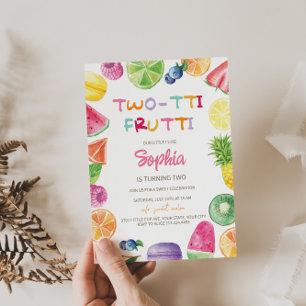Two-tti Frutti 2nd Birthday Invitation