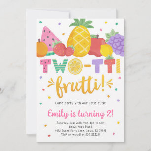 Two-tti Frutti 2nd Birthday Invitation