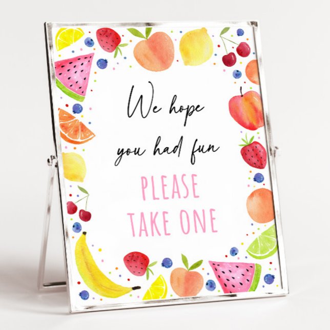 Two-tti Frutti Birthday Party Favour Sign (Creator Uploaded)