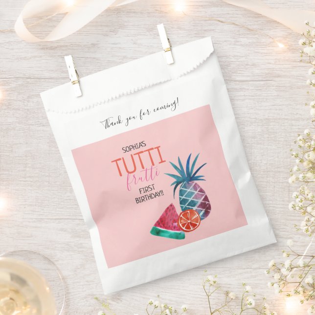 Two-tti Frutti Child's Birthday Party Favour Bag (Clipped)