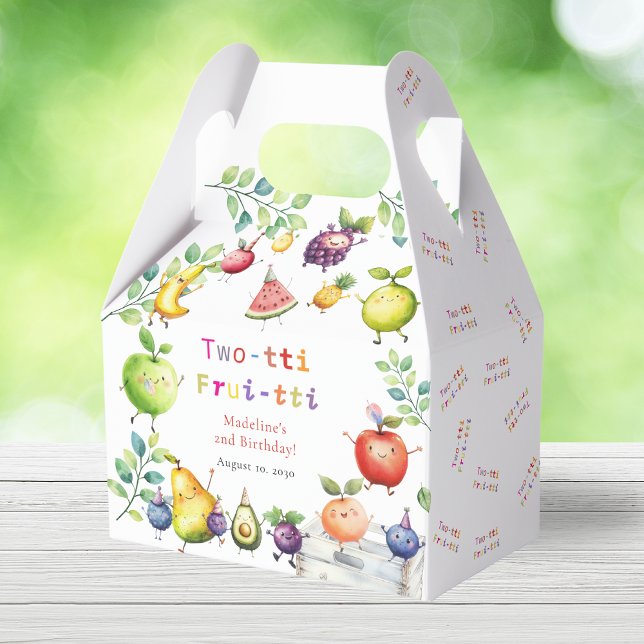 Two-tti Frutti Cute Fruits 2nd Birthday Party Favour Box (Creator Uploaded)