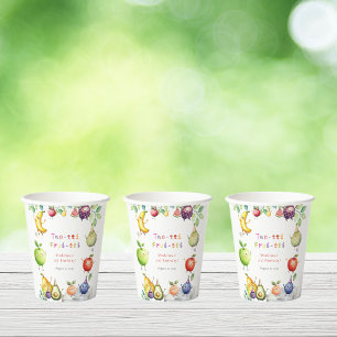 Two-tti Frutti Cute Fruits 2nd Birthday Party Paper Cups