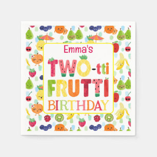 Two-tti Frutti Cutie Fruit 2nd Birthday Party Napkin