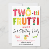 TWO-tti Frutti Cuties 2nd Birthday Tropical Fruit