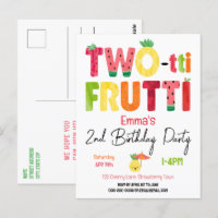 TWO-tti Frutti Cuties 2nd Birthday Tropical Fruit
