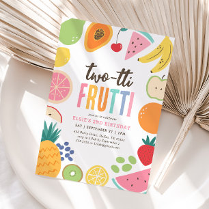 Two-tti Frutti Fruit 2nd Birthday Invitation