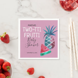 Two-tti Frutti Fruit Girl Baby Shower Napkin