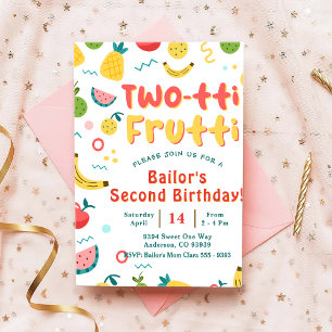 Two-tti Frutti   Fruit Party Birthday Invitation