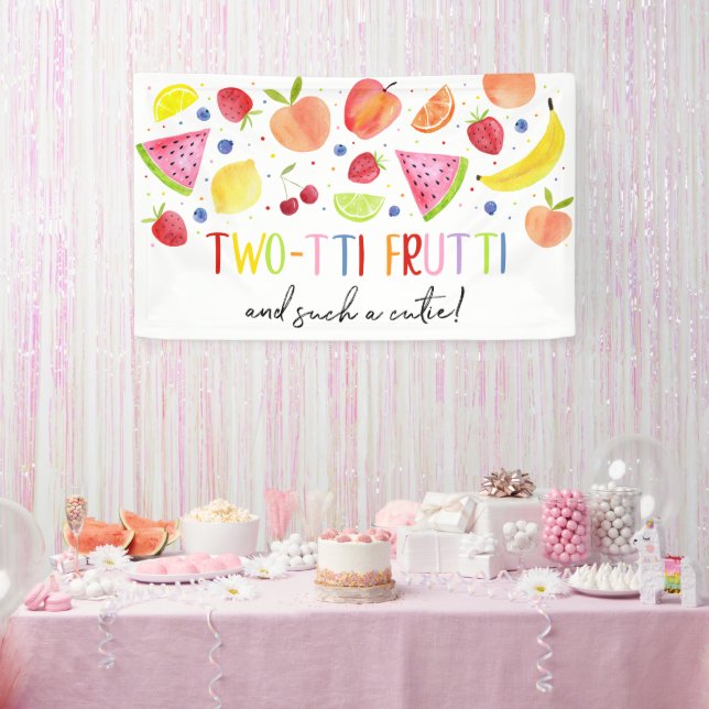 Two-tti Frutti Such a Cutie Second Birthday Banner (Party)
