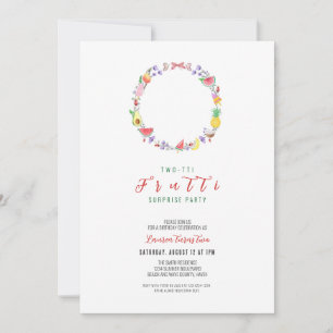 Two-tti Frutti Surprise Birthday Party Invitation