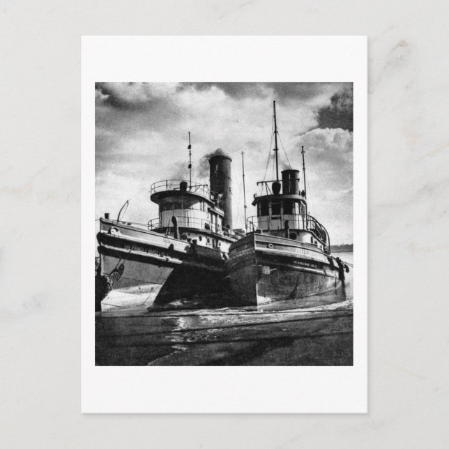 Two Tugs Postcard (Front)
