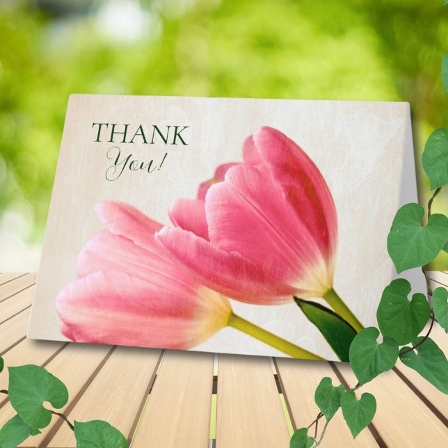 Two Tulips  Thank You Card (Creator Uploaded)