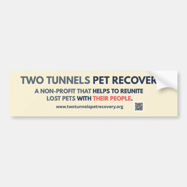 Two Tunnels Car Magnet Bumper Sticker (Front)