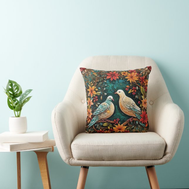 Two Turtle Doves Cushion (Chair)