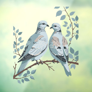 Two Turtle Doves Cut-Out Stencil-Style
