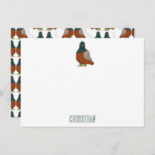 Two Turtle Doves Cute Bird Custom Card
