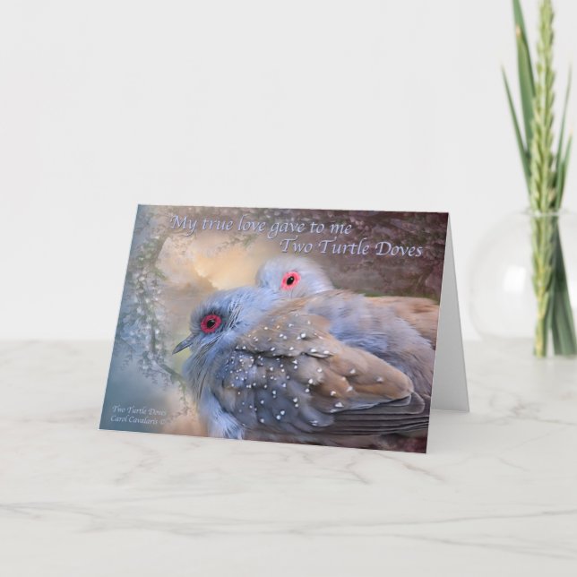 Two Turtle Doves Holiday Card (Front)