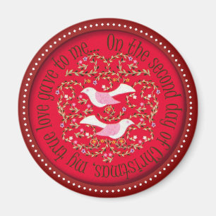 Two turtle doves magnet