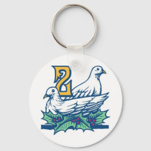 Two Turtledoves Key Ring