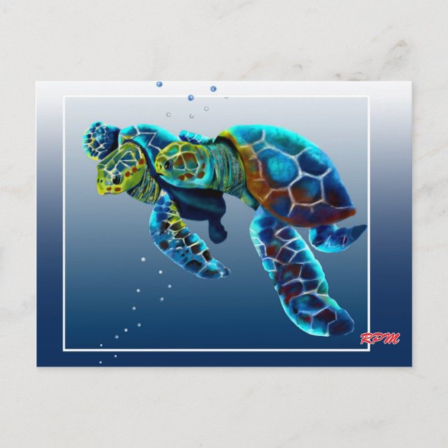 Two Turtles Postcard (Front)