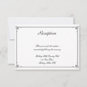 Two Tuxedos on White Gay Wedding Reception Invitation