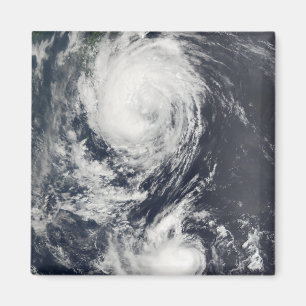 Two Typhoon systems approaching the Far East Magnet