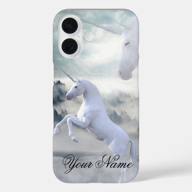 Two Unicorns  Apple iPhone 16 Case (Back)