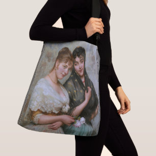 Two Venetian Women by Eugene de Blaas Crossbody Bag