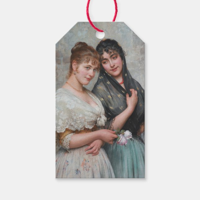 Two Venetian Women (Italy) Gift Tags (Front)