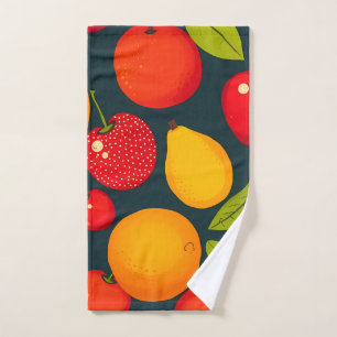 Two Vibrant Sunflowers with Lush Green Leaves Hand Towel