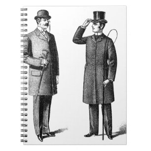 Two victorian gentlemen notebook