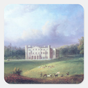 Two Views of Apley Priory Square Sticker