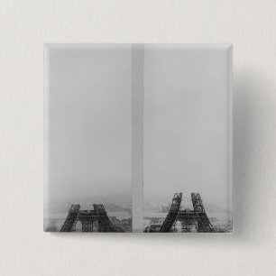 Two views of the construction of the Eiffel 15 Cm Square Badge