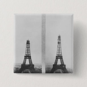 Two views of the construction of the Eiffel 15 Cm Square Badge