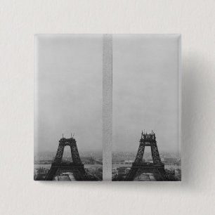 Two views of the construction of the Eiffel 15 Cm Square Badge