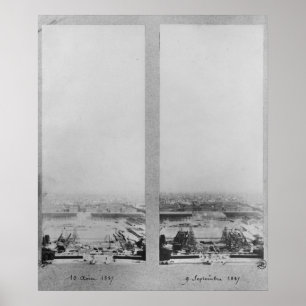 Two views of the construction of the Eiffel 2 Poster