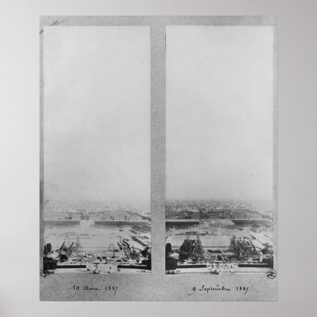 Two views of the construction of the Eiffel 2 Poster (Front)