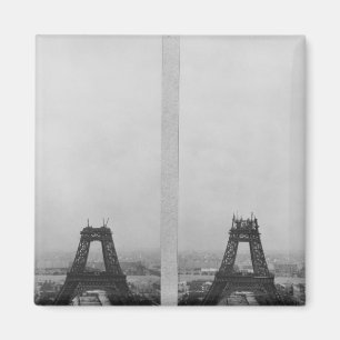 Two views of the construction of the Eiffel Magnet