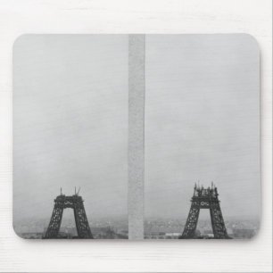 Two views of the construction of the Eiffel Mouse Pad