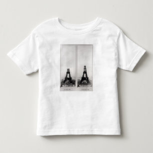 Two views of the construction of the Eiffel Toddler T-Shirt