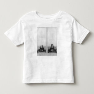 Two views of the construction of the Eiffel Toddler T-Shirt