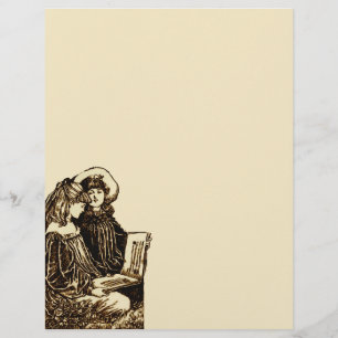 Two Vintage Girls Reading