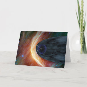 Two Voyager Spacecraft Exploring Turbulent Space. Card